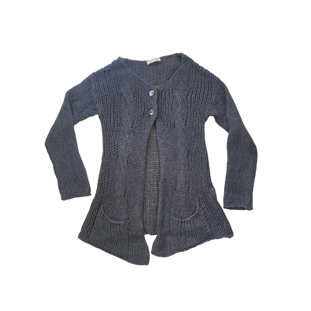 Northland Grey Alpaca Blend Open Knit Swing Cardigan Sweater  Lagenlook Granola